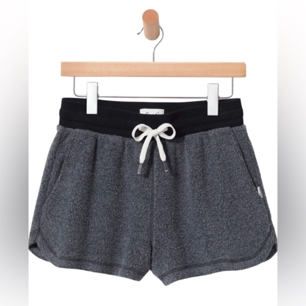 $70 FEAT BlanketBlend Fleece Shorts Hazy Black Lounge Short Blanket Blend NWT, M